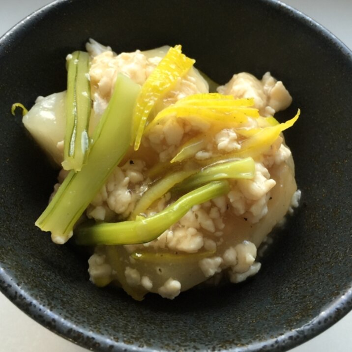 ゆず香る★カブの鶏あんかけ煮